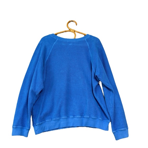Daydreamer | Nirvana Smiley Reverse Raglan Crew Washed Cobalt Oversized Size S - Picture 5 of 11